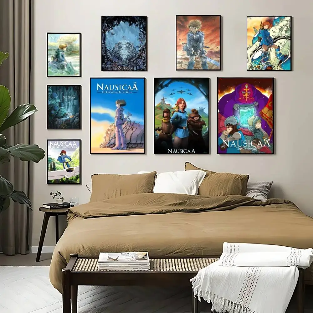 N-Nausicaa Of The Valley Of The Wind Poster Print Canvas Pictures Home For Living Room And Bedroom Wall Modern Decor Frameless