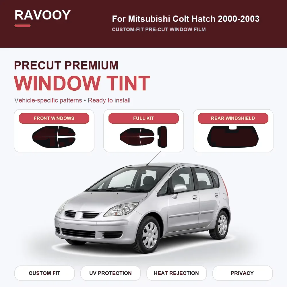 premium-precut-window-tint-kit-front-windows-rear-windows-rear-windshield-for-mitsubishi-colt-hatch-2000-2003-nano-ceramic-film