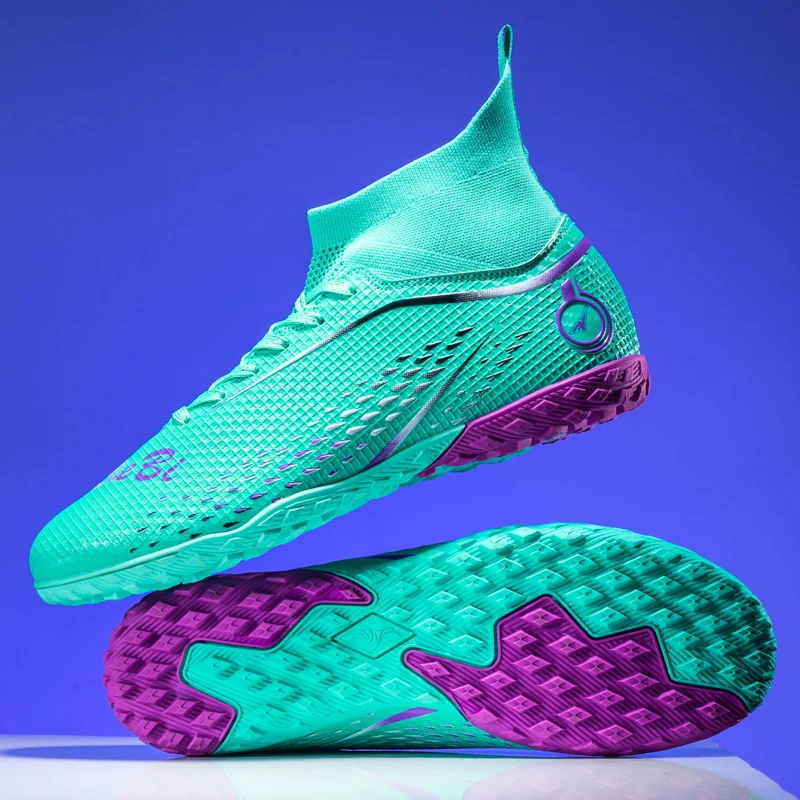 

Men‘s Football Shoes Outdoor TF/FG Soccer Cleats Women Grass Breathable Football Boots Ultralight Non-Slip Futsal Training Shoes