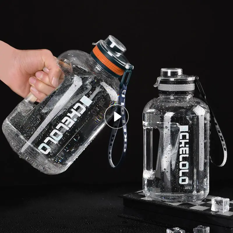 Sport Bottle Large Gym Kettle Fitness Space Cup Portable Drinkware Water Cups Large Capacity Thermal Water Bottle Bucket Cup