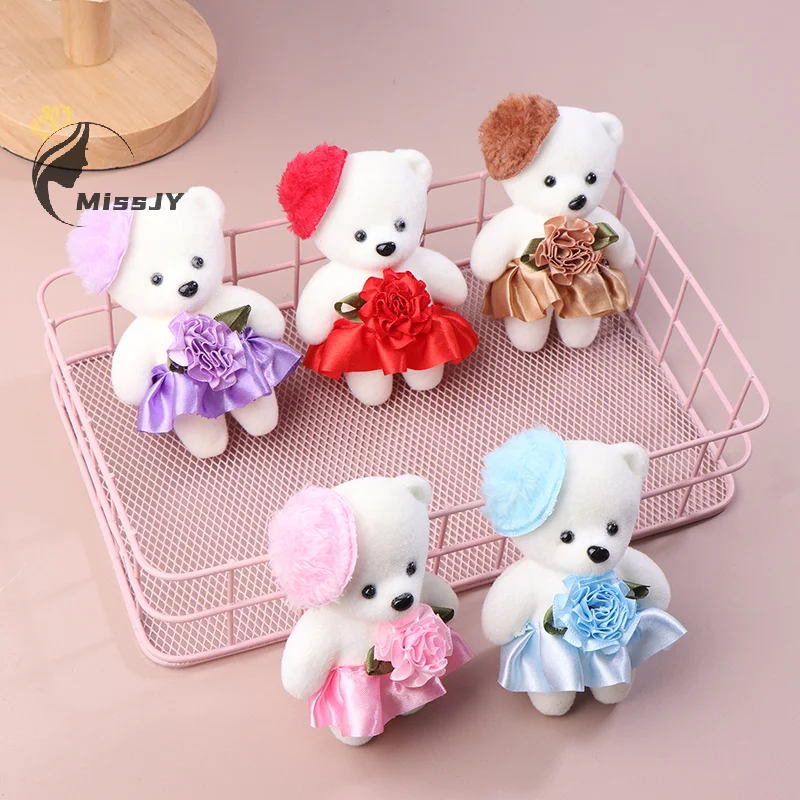 10PCS 11cm Bear Bouquet Small Bear Couple Bear Gift Packaging Wedding Gift Birthday Present