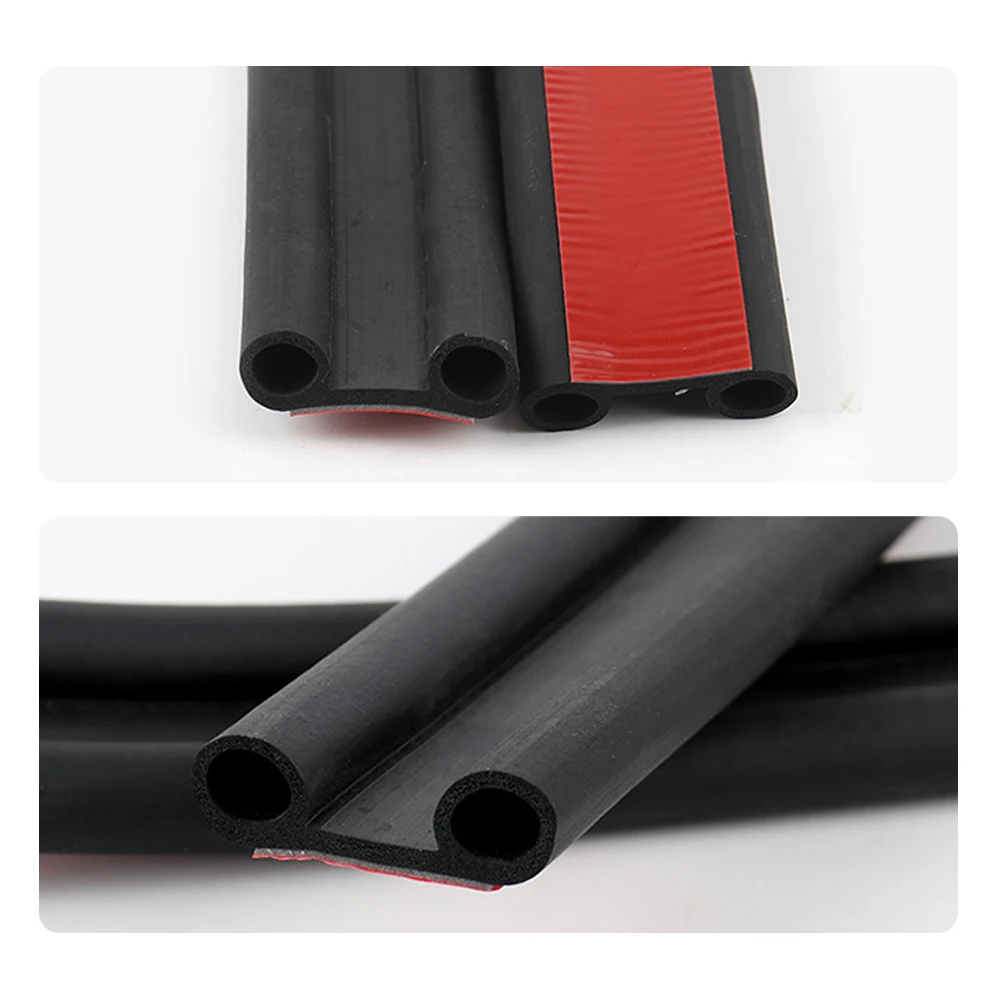 Rubber Weather Seal for Pickup Truck Hoods, Automotive Weather Stripping Double Bulb Tailgate Seal for Pickup Truck Hoods and Sh