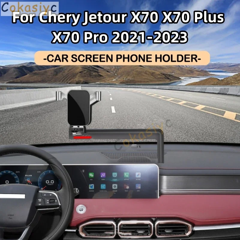 

Car Screen Phone Holder For Chery Jetour X70 Plus X70 Pro X70 2021-2023 Gravity Car Phone Holder Air Vent Mount Car Accessories