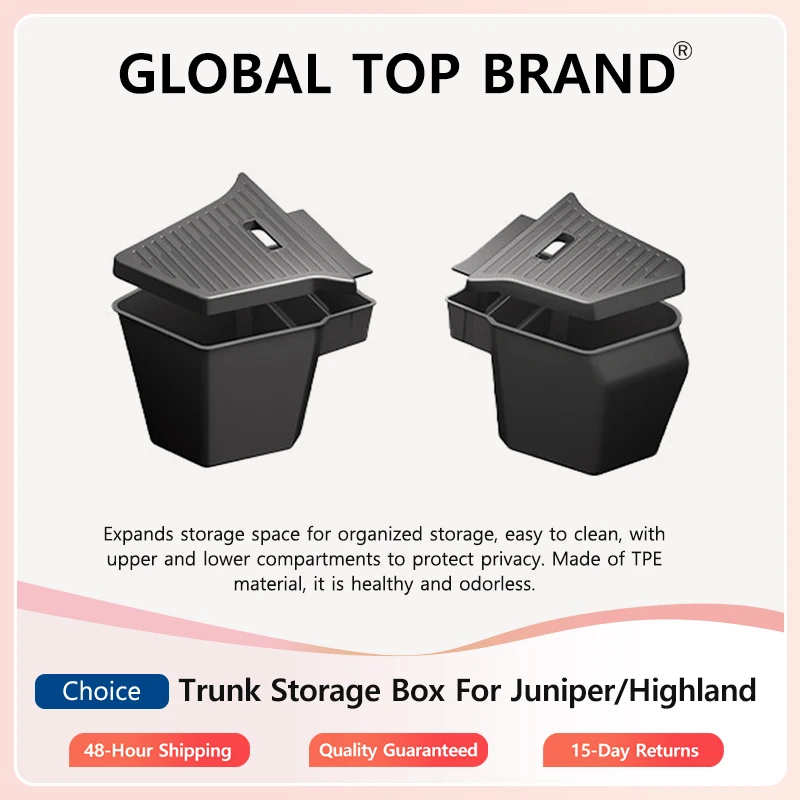 

Для Tesla Model Y Juniper боковой ящик для хранения багажника 2021-2026 Model 3 Highland многослойный органайзер из ТПЭ защита салона автомобиля