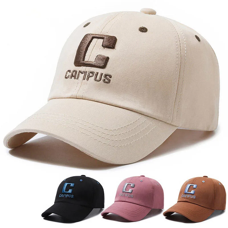 

Baseball Cap Kids Korean Style Embroidery Letter Men Campus Hats Cotton Outdoor College Visor Summer Casual University Cap