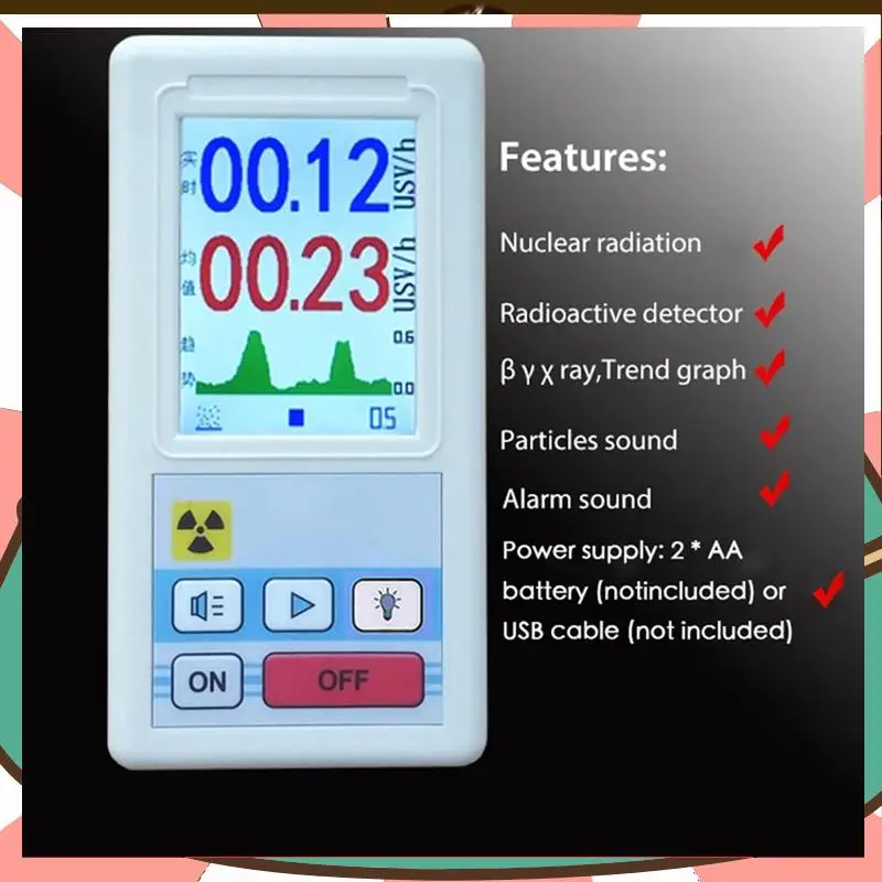 

Ray Detector LCD Radioactivity Tester For Detecting Personal Dose Of Nuclear Radiation For Detecting X-Ray Beta Gamma-[A59T]