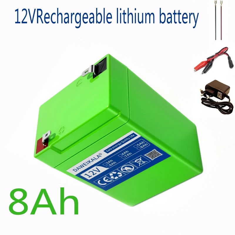 

12 В 8000 мАч для перезаряжаемой литиевой батареи, альтернативные свинцово-кислотные батареи для игрушечных автомобилей, светодиодное освещение, уличная батарея