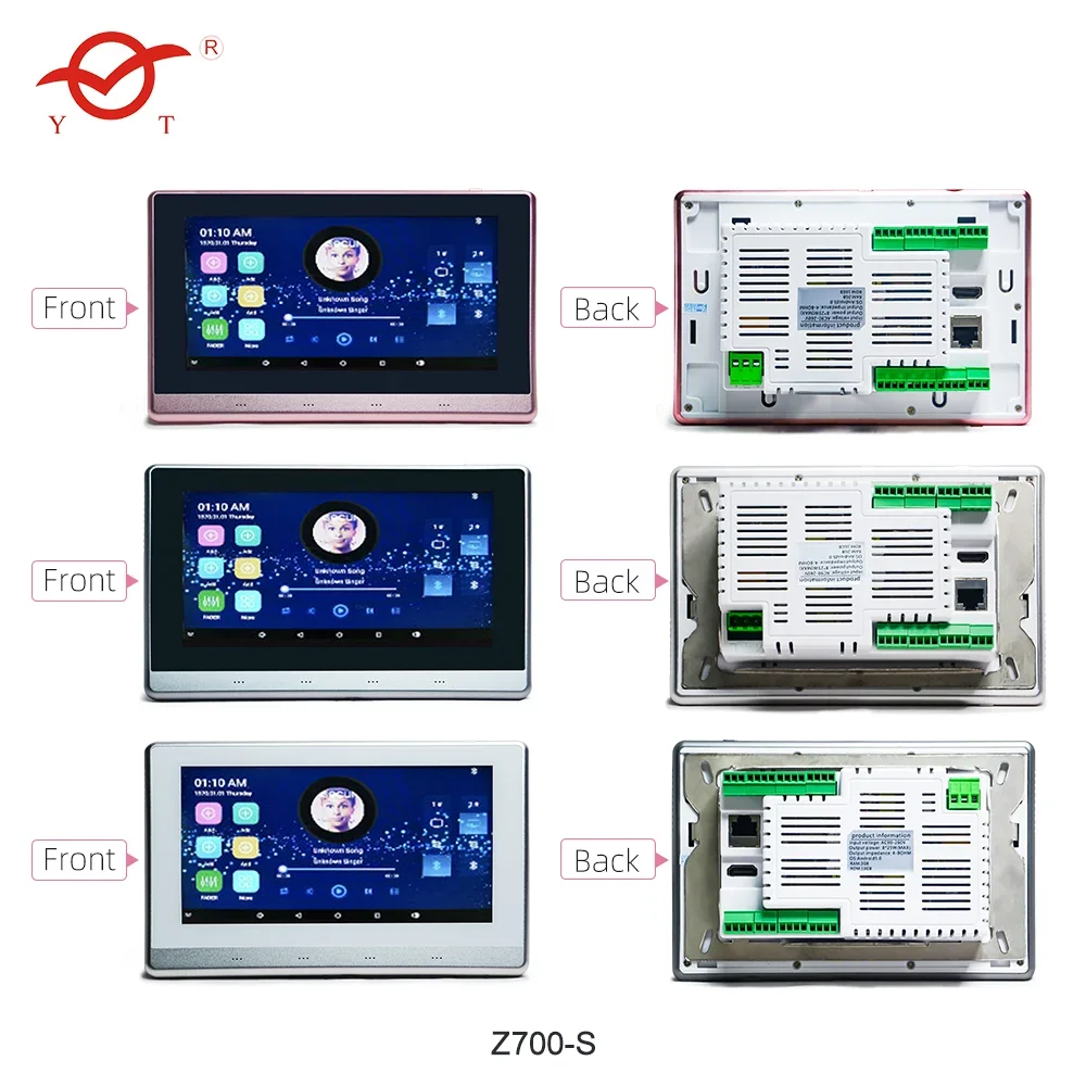 Multi Room Control Touch Screen WiFi Audio Panel In Wall Amplifier Smart Home Sound System With Passive Ceiling Speaker