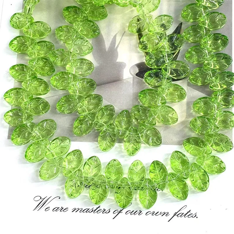 9x6MM Color Plating Leaf Beads Czech Leaves Glass Beads Loose Spacer Beads For DIY Jewelry Making Bracelet Necklace Accessories