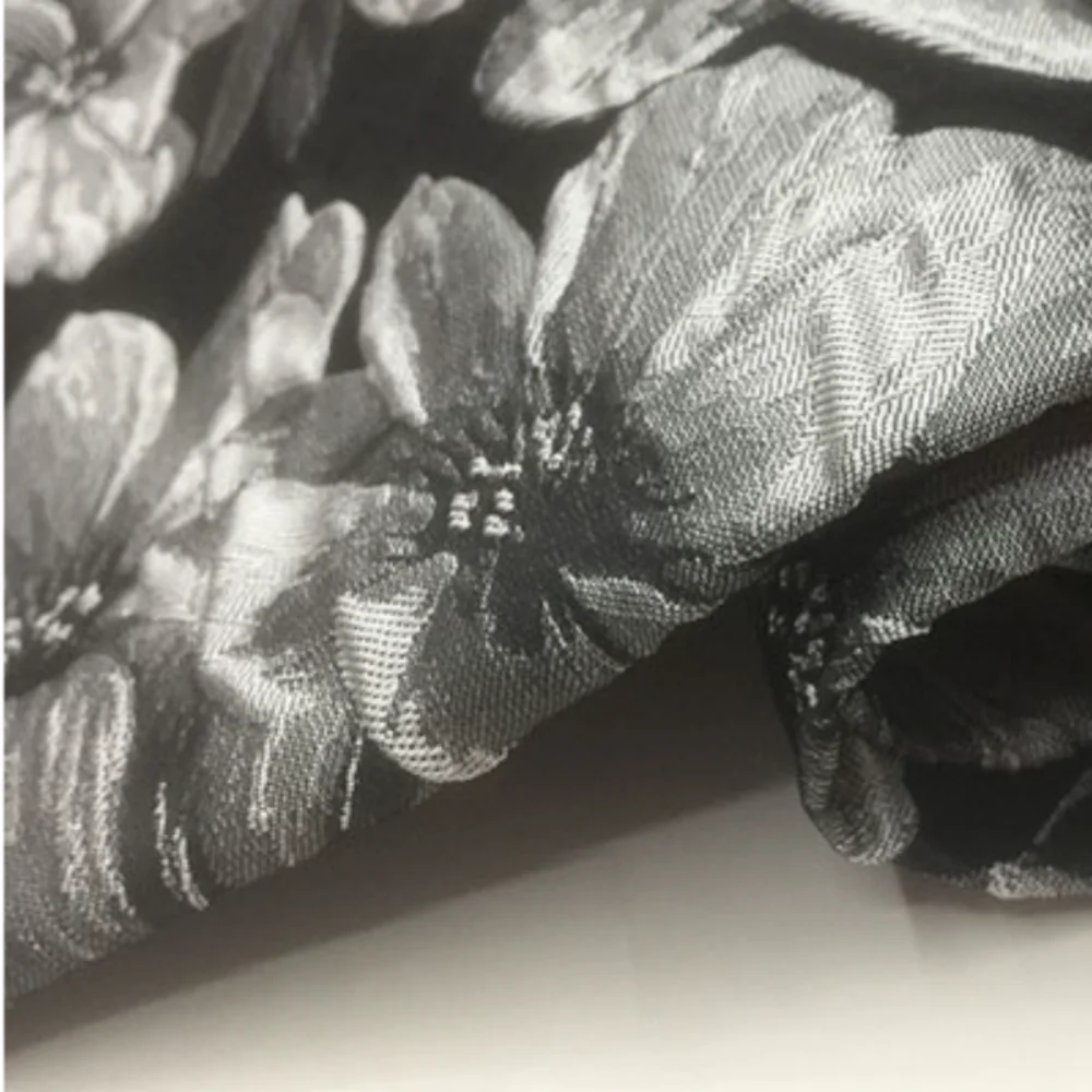 

Жаккардовая парчовая ткань с трехмерным тиснением и цветочным узором, осенне-зимний плащ, платье, куртка, жесткая ткань на метр