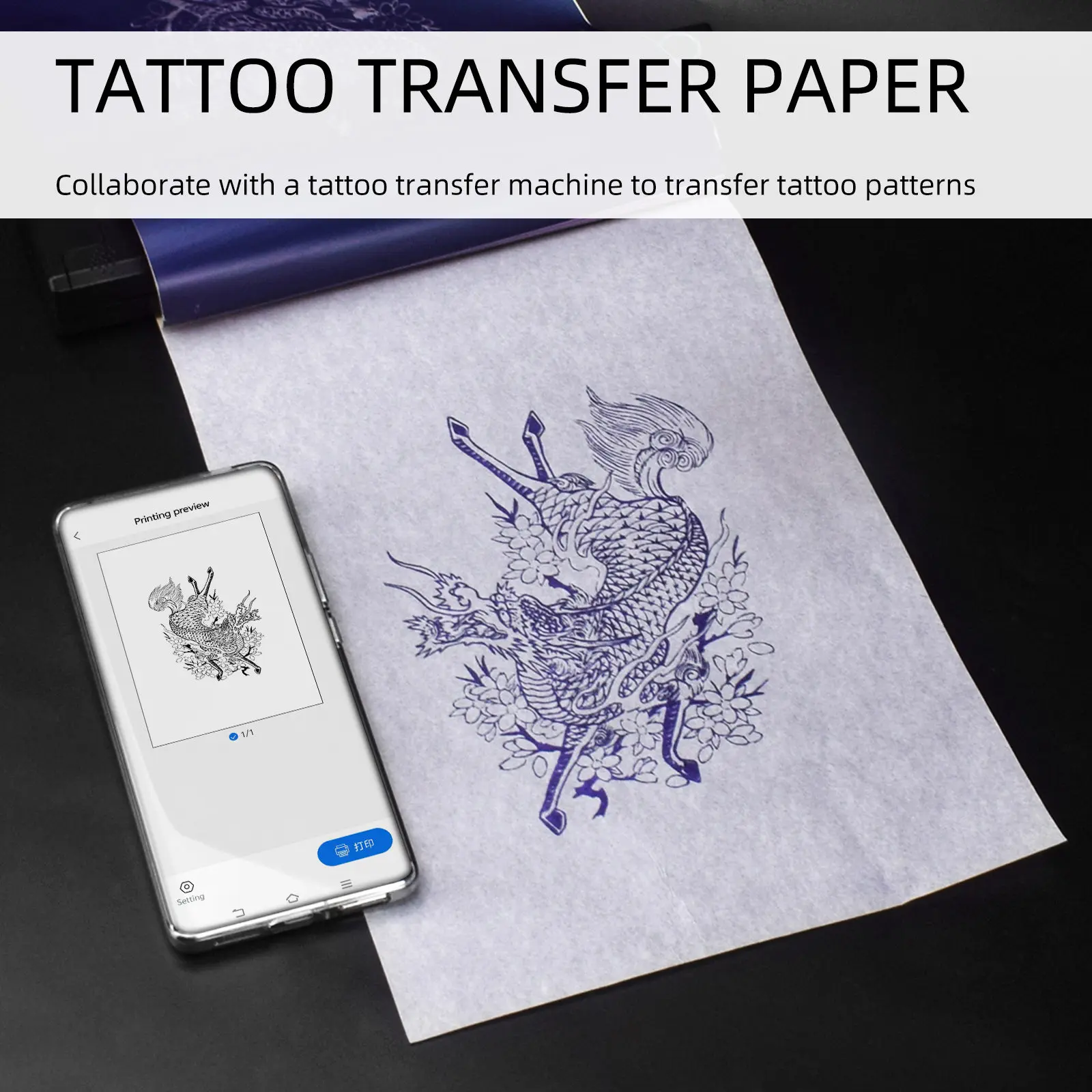 Upgraded Version A4 Tattoo Transfer Paper 5PCS Carbon Thermal Transfer Paper Tattoo Stencil Copy Tracing Paper Accessories