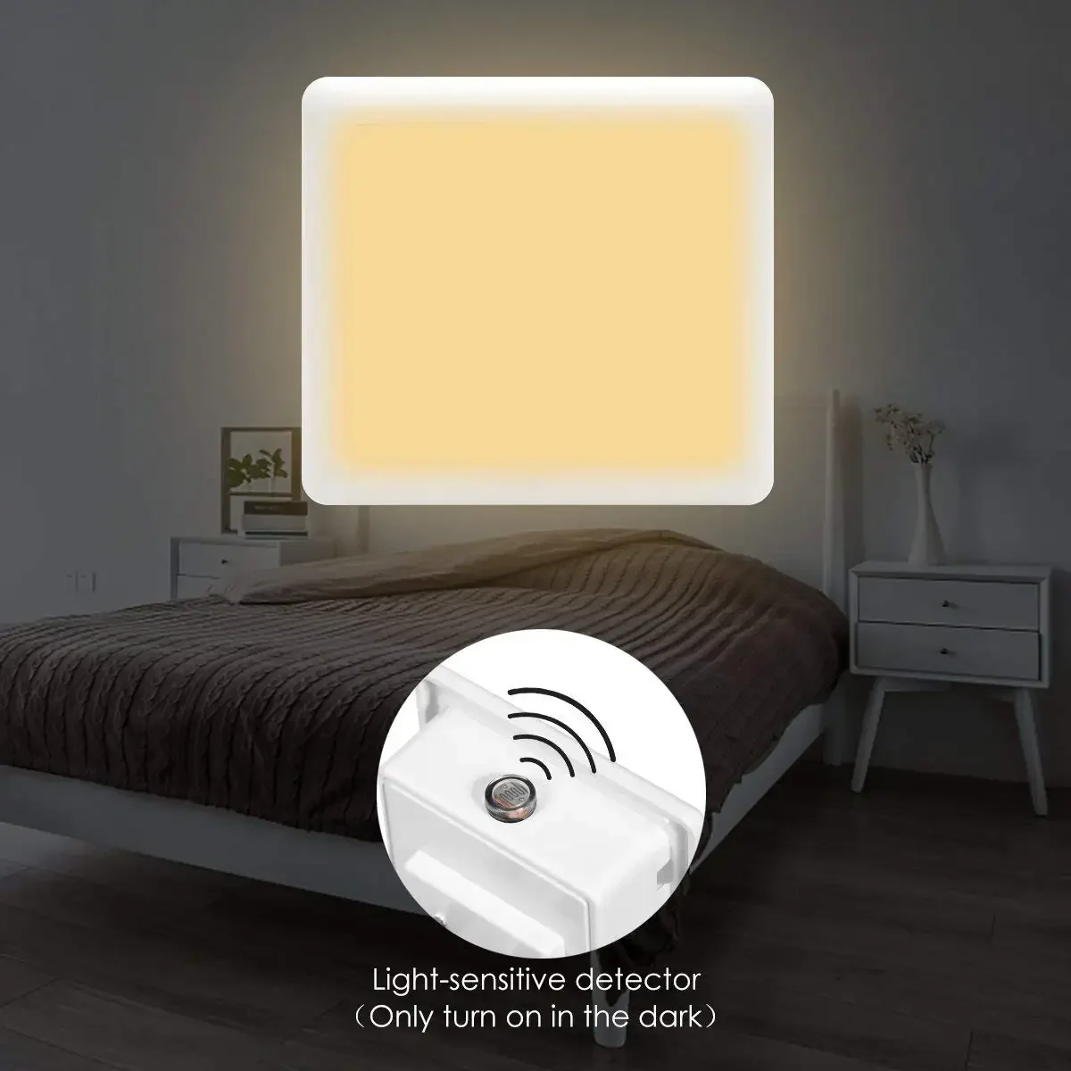 Automatický 0.3W LED noc lehký británii kolíček v warm/day bílá soumrak až do červánky denní světlo senzor chytrý energie šetření design domácí úřad