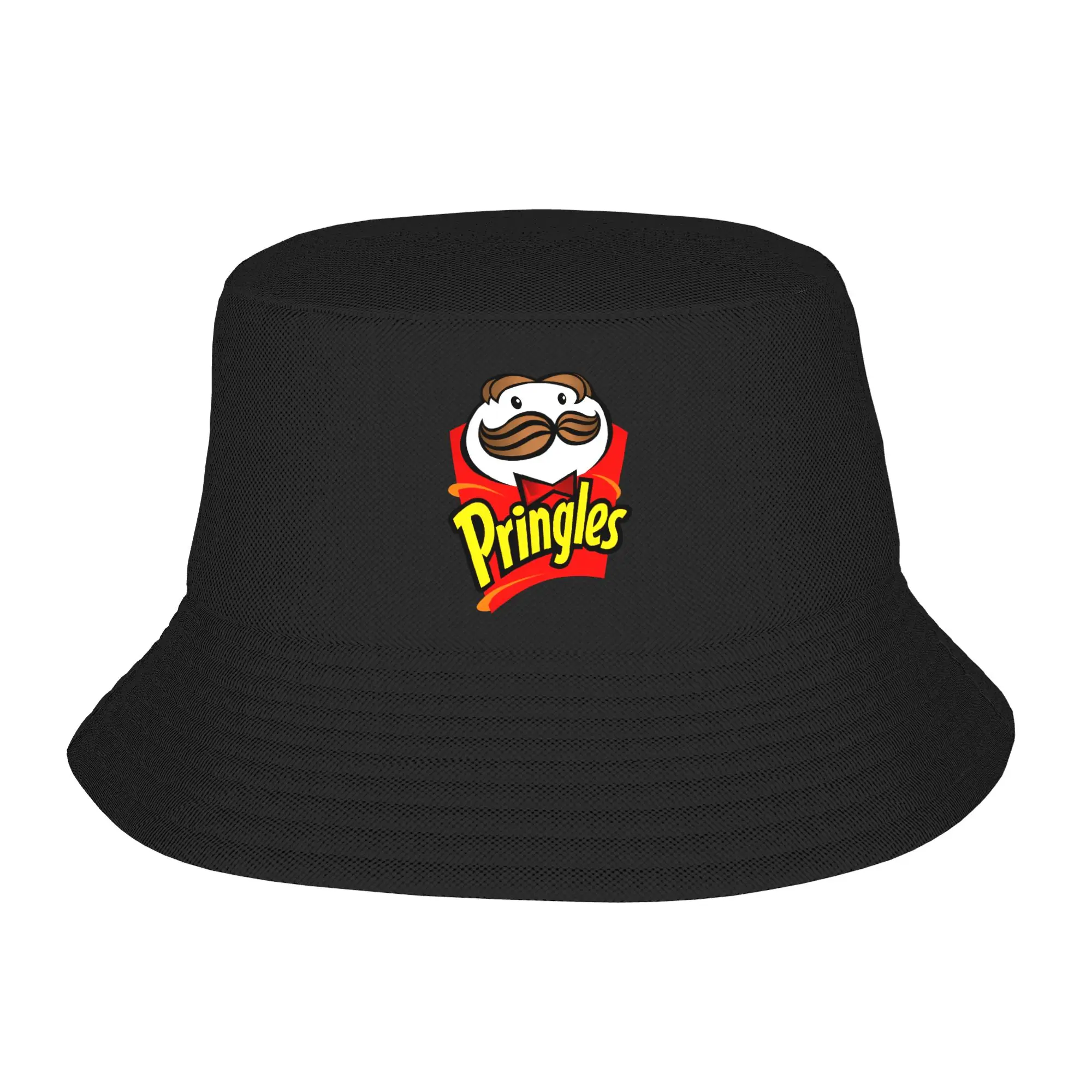 Sombrero tipo pescador con logotipo de Pringles, sombreros de pescador a la moda de verano para hombres y mujeres, gorros de pesca transpirables, gorros de protección solar con diseño urbano