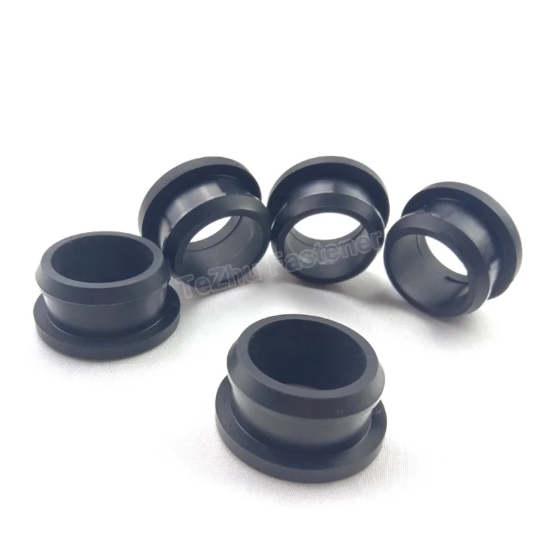 4.5mm to 50.6mm Silicone Rubber Snap-on Grommet Hole Plugs End Caps Bung Wire Cable Protect Bush Black/White/Transparent