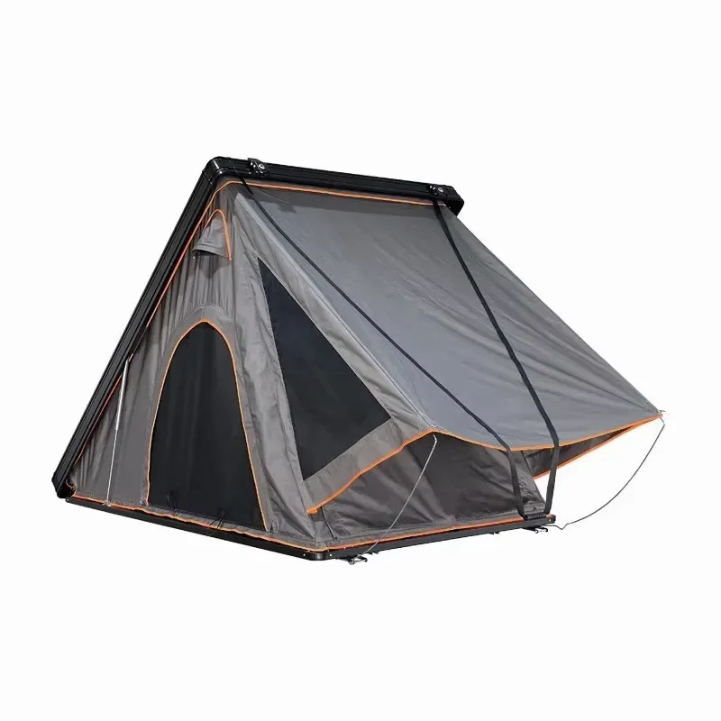 Aluminum Alloy Hard Shell Roof Top Tent, Ultra-thin Single Layer 4-Season Rooftop Tent, 3000mm Waterproof, Quick Setup