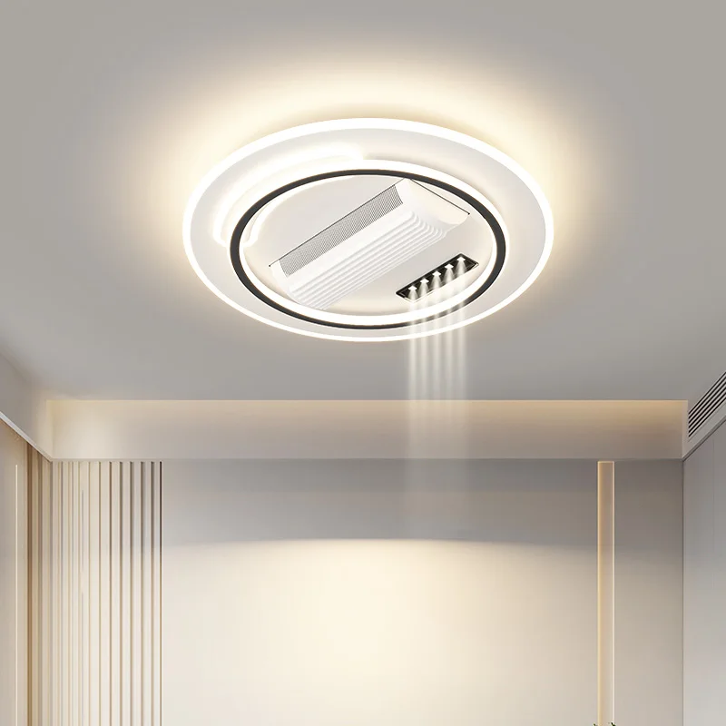 Imagem -04 - Modern Nordic Estilo Ventilador de Teto com Luz Led Bladesess Fan Lâmpada Led para Quarto Sala de Estar Escritório