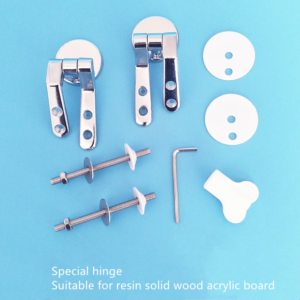 Universal Toilet Seat Lid Fixing Hinge Accessories Resin Wood Toilet Seat Cover Accessories Expansion Screw Hinge Parts,J24014