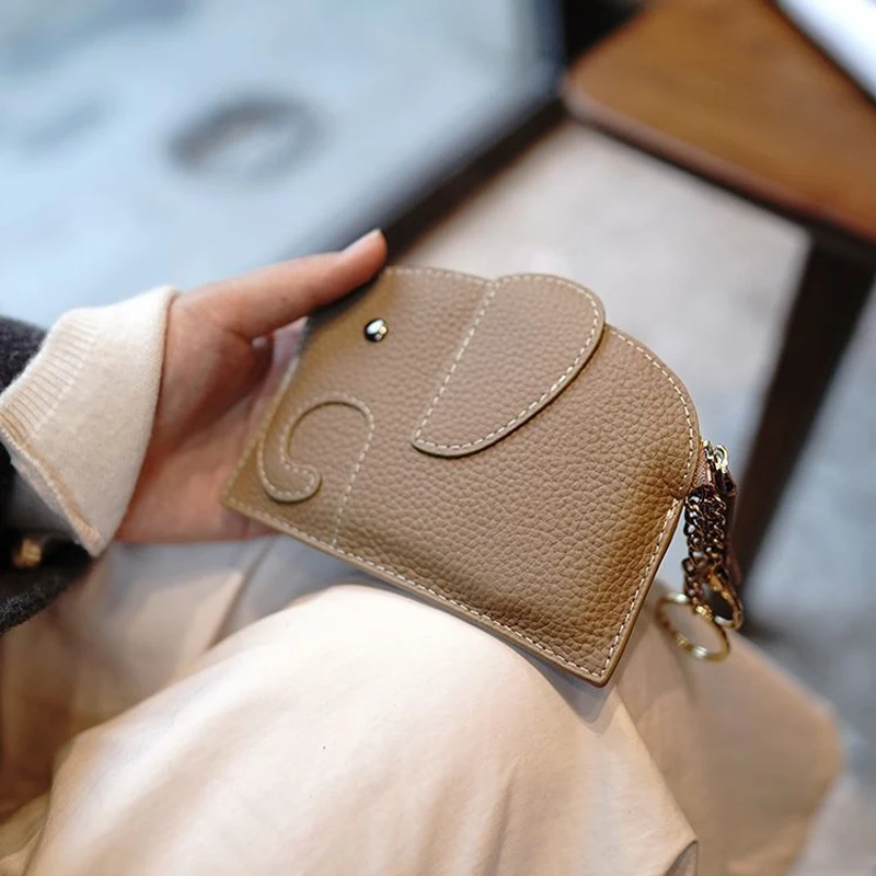 

Ladies' Coin Purses New Japanese Cute Creative Elephant Sweet Kawaii Coin Purses Multifunctional High-quality Leather Card Bags