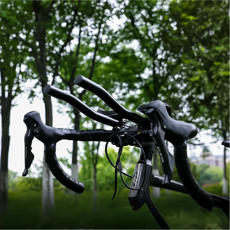Split Aluminum Alloy Bike Rest Handlebar, Adjustable TT Bar for Mountain Road Bicycle, Long Distance Cycling