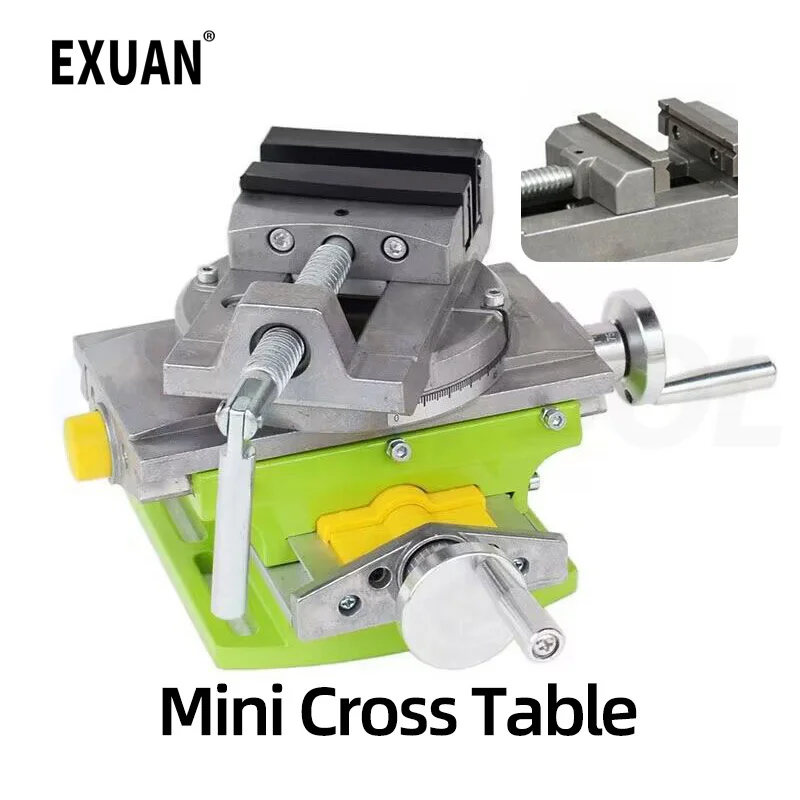 

2 в 1 точные тиски для фрезерного сверления, поворотный базовый стол из алюминиевого сплава, композитный рабочий стол, многофункциональный мини-поперечный стол Ручные кроссворды многофункциональные мини - кроссворды