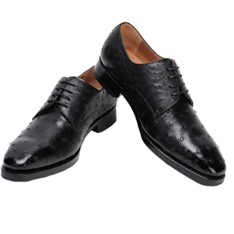 

Weitasi/Новое поступление, мужская деловая модная повседневная мужская деловая обувь из страусиной кожи