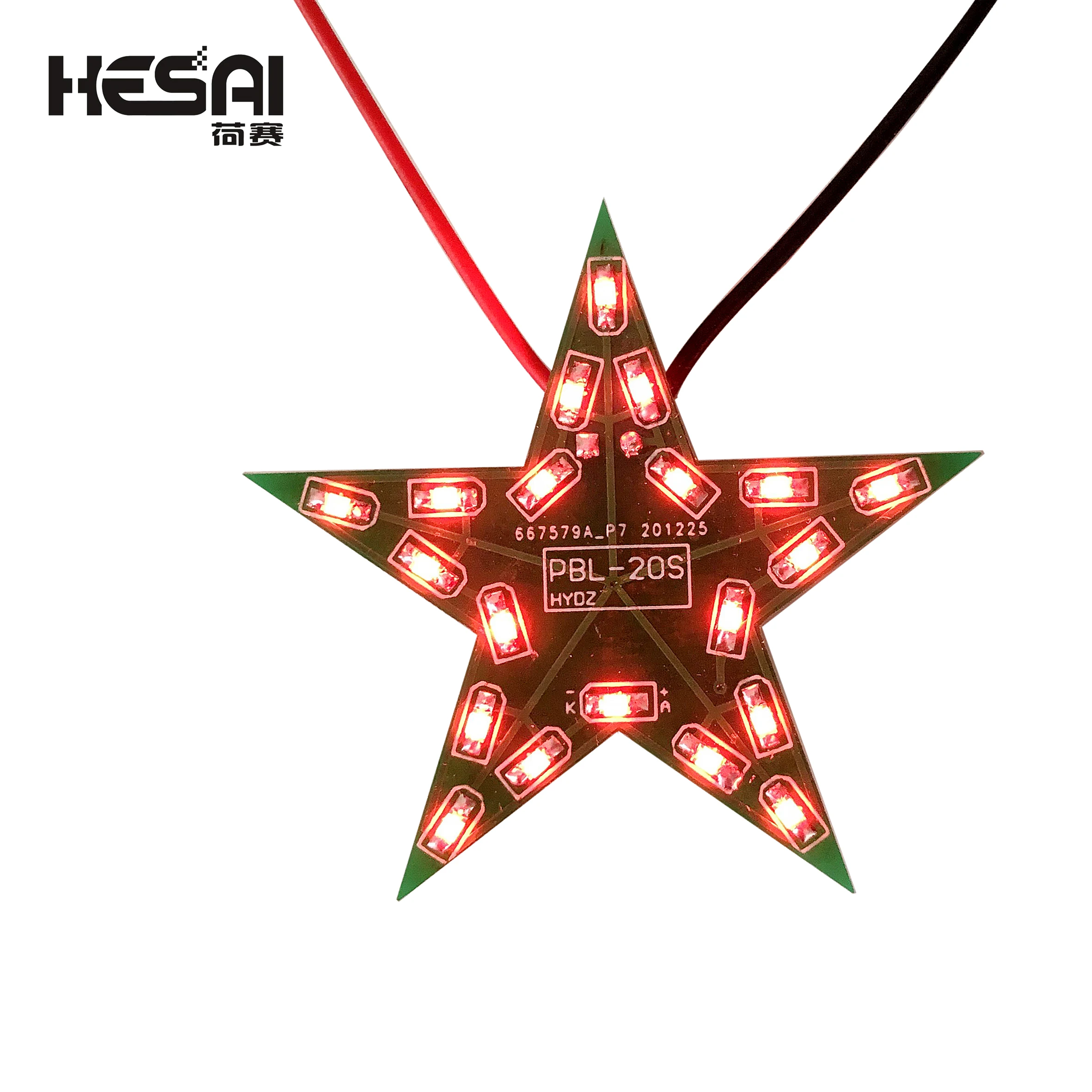 Students Training DIY Kit Five-Pointed Star Breathing Light Gradient LED Light for Christmas Soldering Training Red