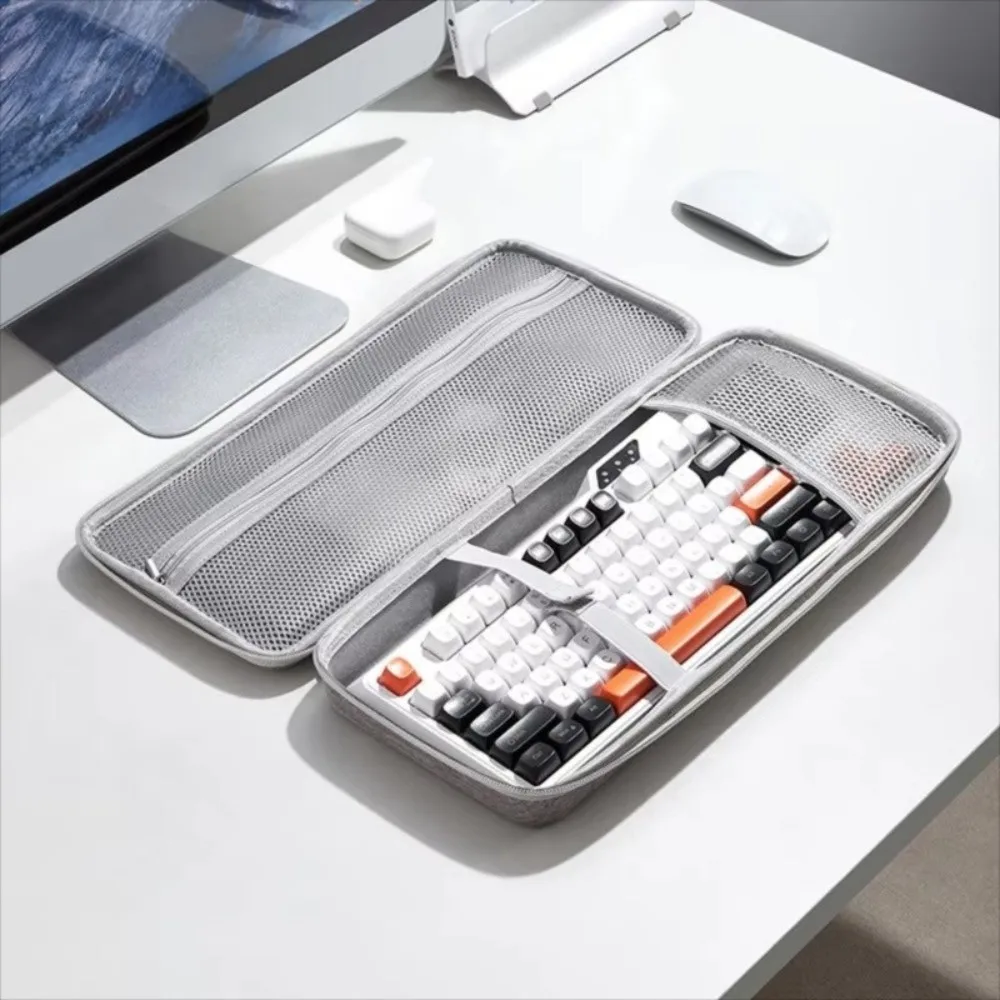 Simple EVA Keyboard Storage Bag Hard Shell Grey Mouse Organizer Case Oxford Portable Travel Protective Case