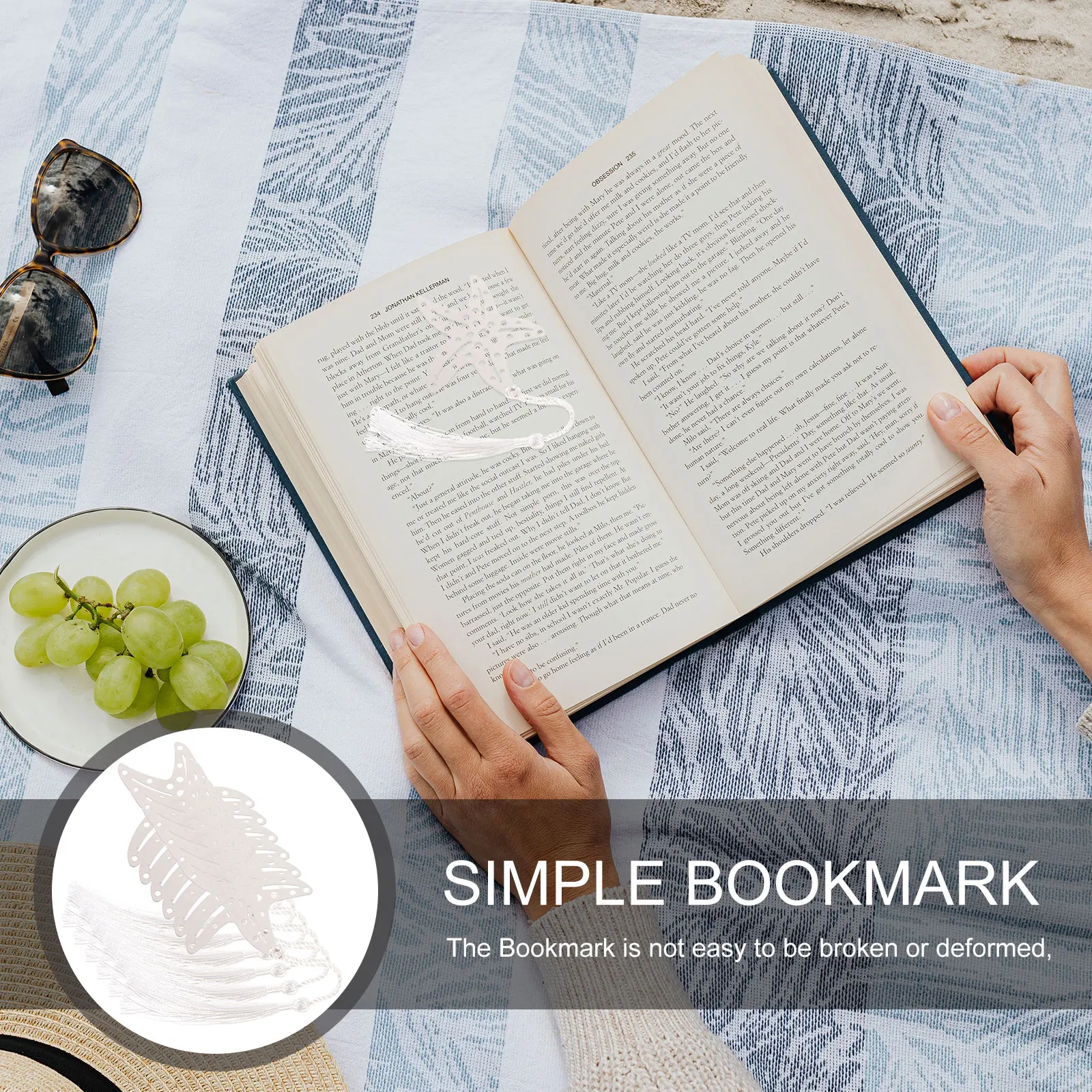6 Pcs Metal Hollow Bookmark Bookmarkers Cute Marks for Reading Page Holders Shelf