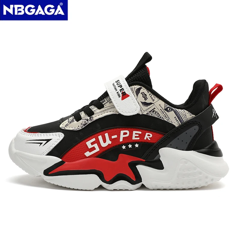 Sport Kids Sneakers Boys Casual Shoes For 5-16Years Old Children Tennis Leather Non Slip Fashion Running Shoes