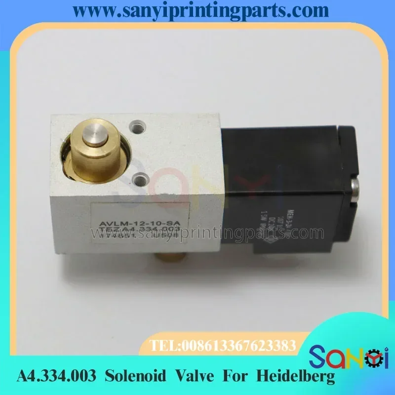 จัดส่งฟรี คุณภาพดีที่สุด A4.334.003 โซลินอยด์วาล์ว AVLM-12-10-SA สำหรับเครื่องพิมพ์ไฮเดลเบิร์ก QM46 SM52 SX52 อะไหล่เครื่องพิมพ์