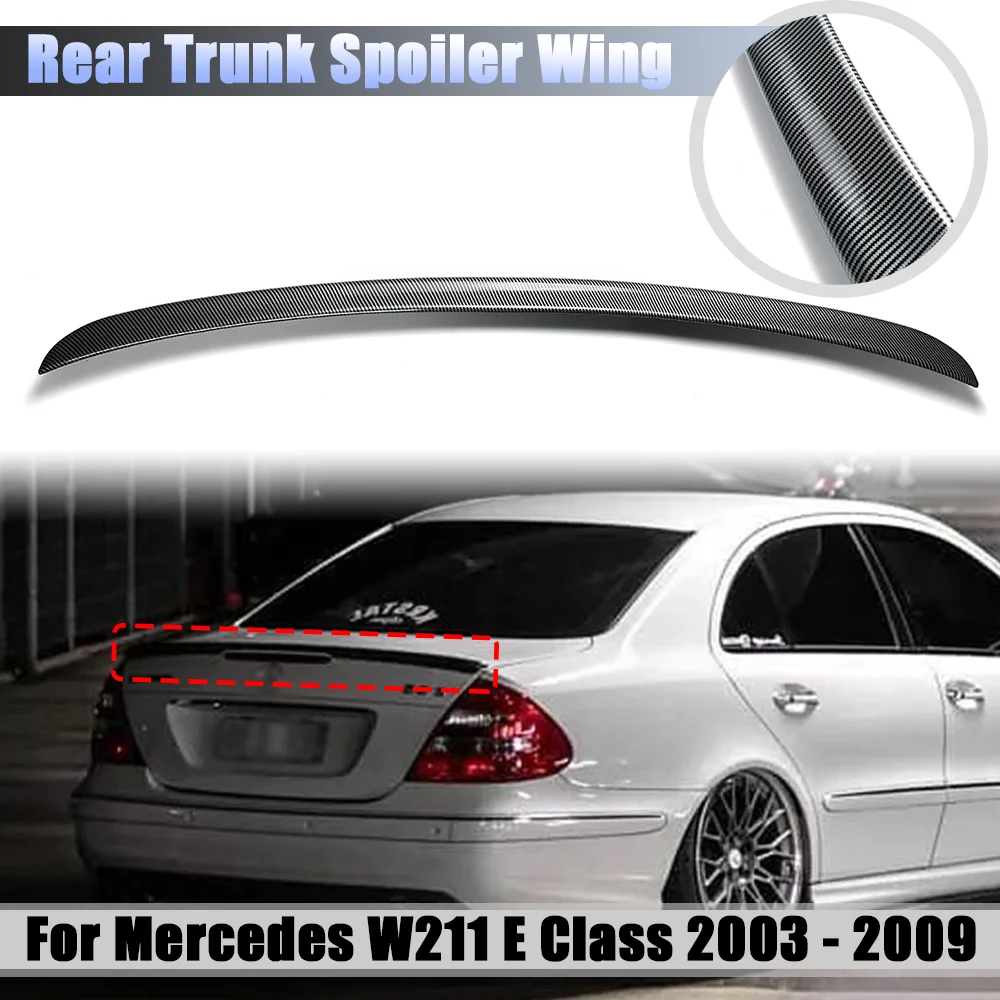 

Car Rear Trunk Spoiler Lip Boot Wing Lip For Benz W211 E Class E240 E320 E350 2003-2009 Glossy Black Rear Spoiler Wing