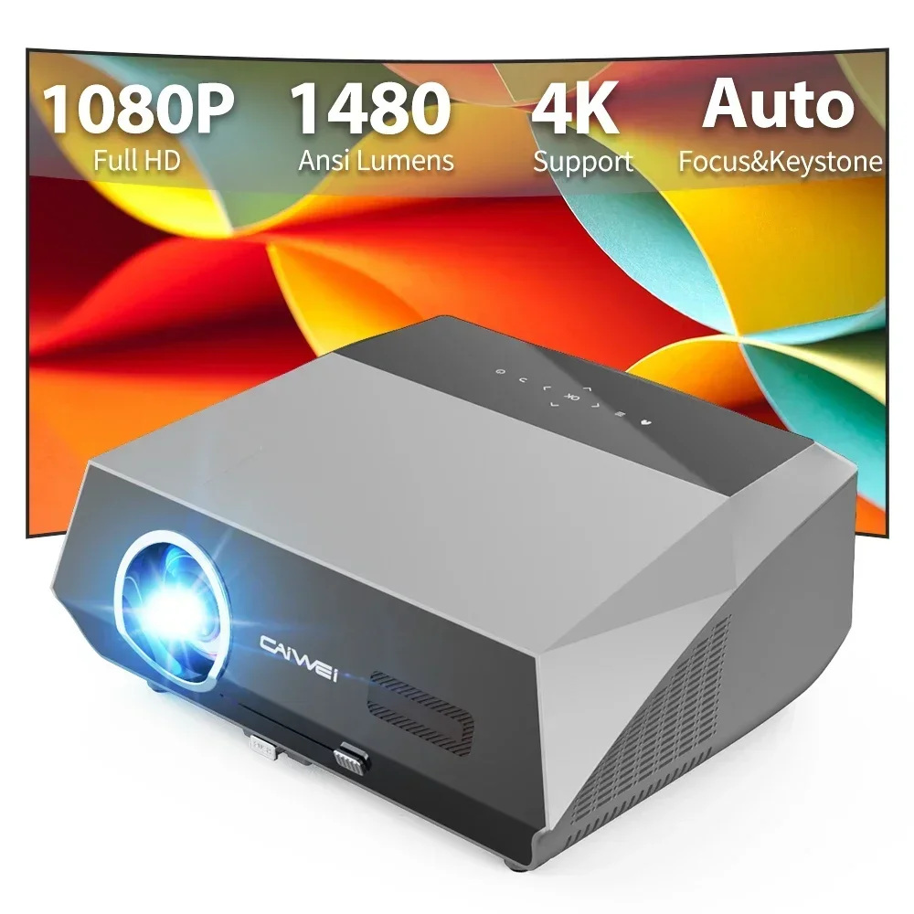 4K Beam Projectors for Movie Auto Focus Correction Smart Android Wifi 1080P Full HD Home Theater LCD Projector for Outdoor