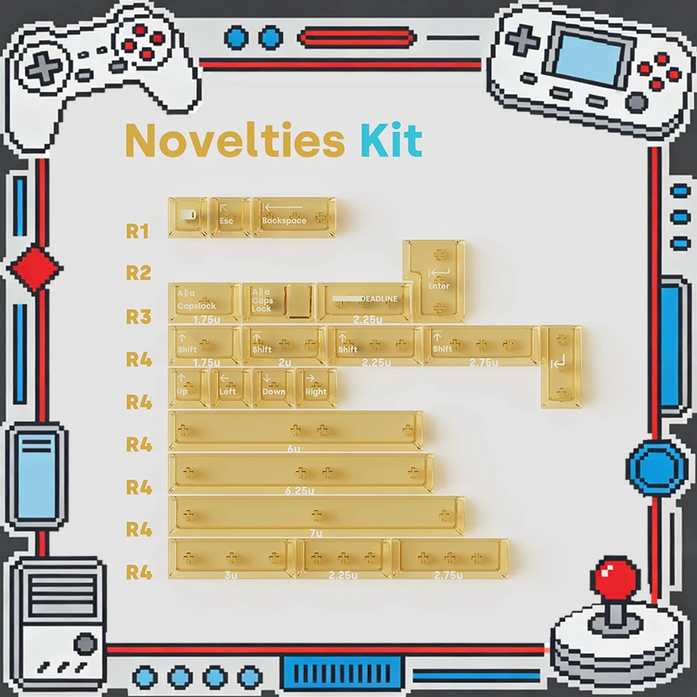 

Клавиши для ПК DEADLINEstudio AirWave: градиентные синие прозрачные кейкапы, оригинальные заводские персонализированные клавиши для клавиатуры, настраиваемые для ПК