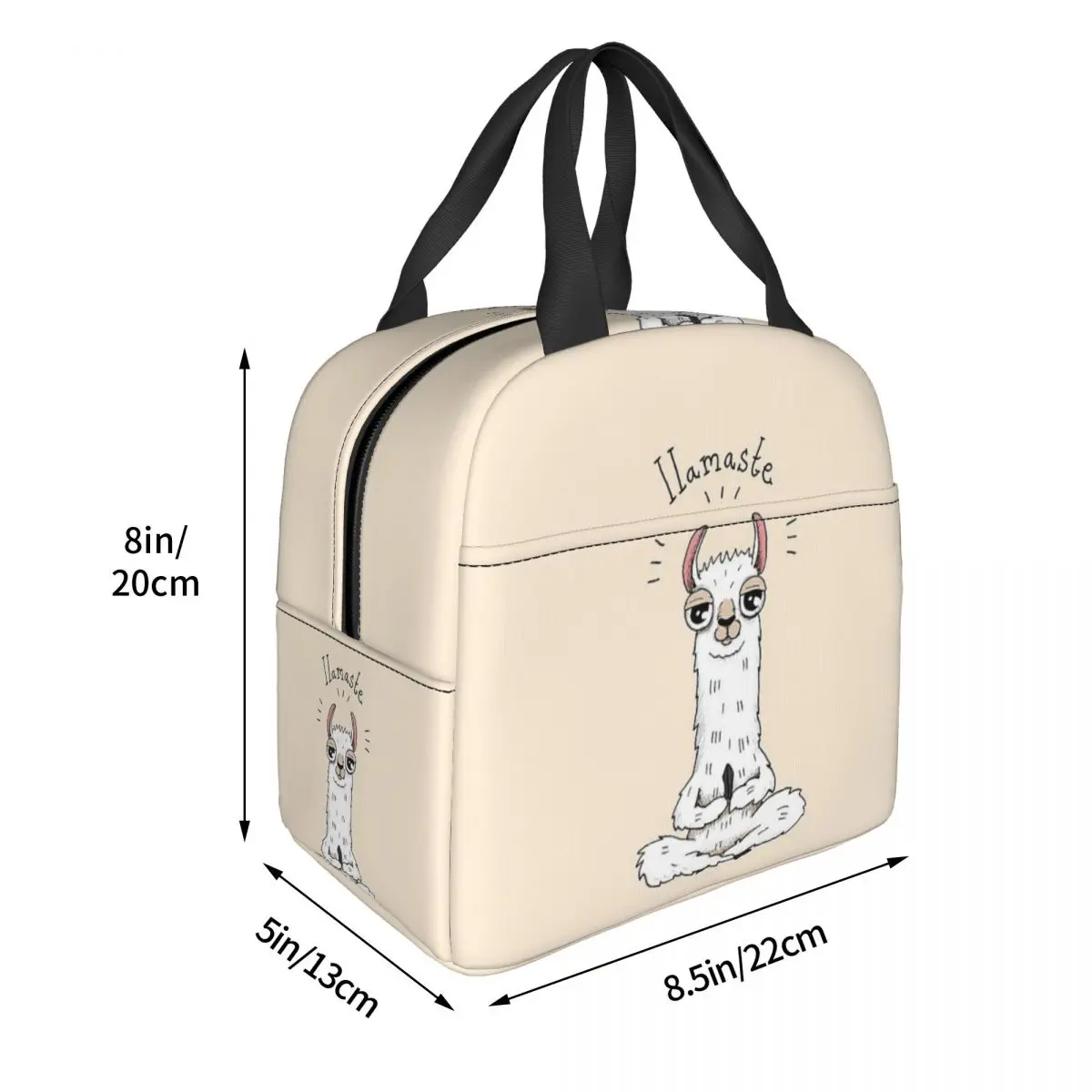 Llama Alpaca Anima Lunch Bags Insulated Bento Box Portable Lunch Tote Resuable Picnic Bags Cooler Thermal Bag for Woman Children