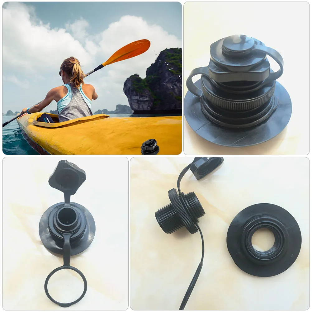 

ABS Inflatable Boat Air Valve Nozzle Cover Replacement Spiral Kayak Inflation Plugs Adapter Durable High