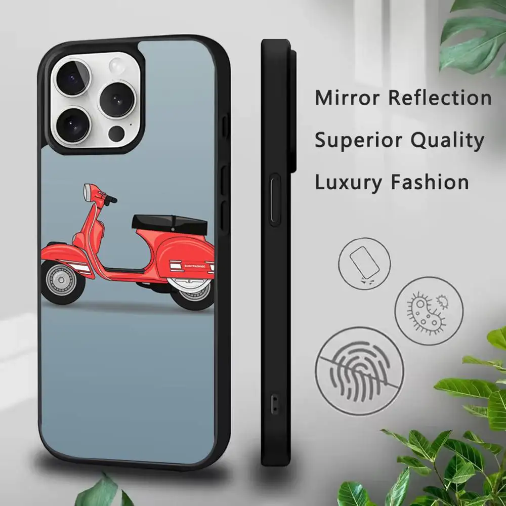 حافظة هاتف V-VespaS-ES S-Scooter لهاتف آيفون 17,16,15,Pro,Max,Air,14,Plus,13,12,11 Magesafe غطاء شحن لاسلكي