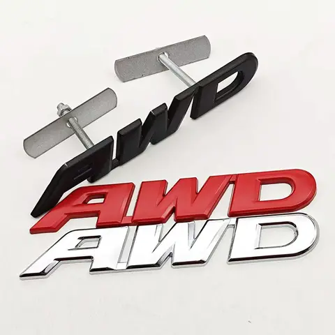 3D Metallo AWD Logo Distintivo Adesivo Car Body Emblema Decalcomania Ruota motrice SUV Off Road per Toyota Impreza Subaru Honda Accessori Auto