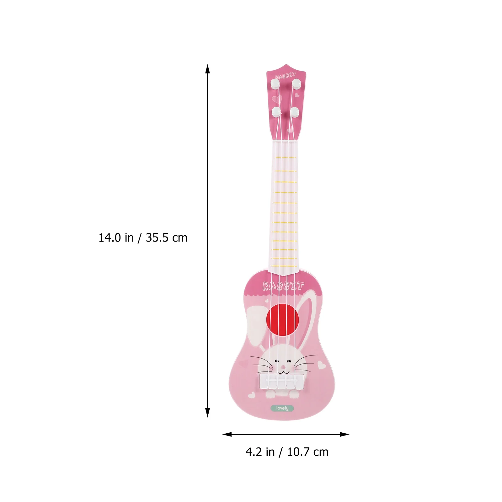 Children's Ukulele Beginner Instrument Children’s Toys Model Rabbit Plastic Mini Guitar Imitation Playing Musical Toddler