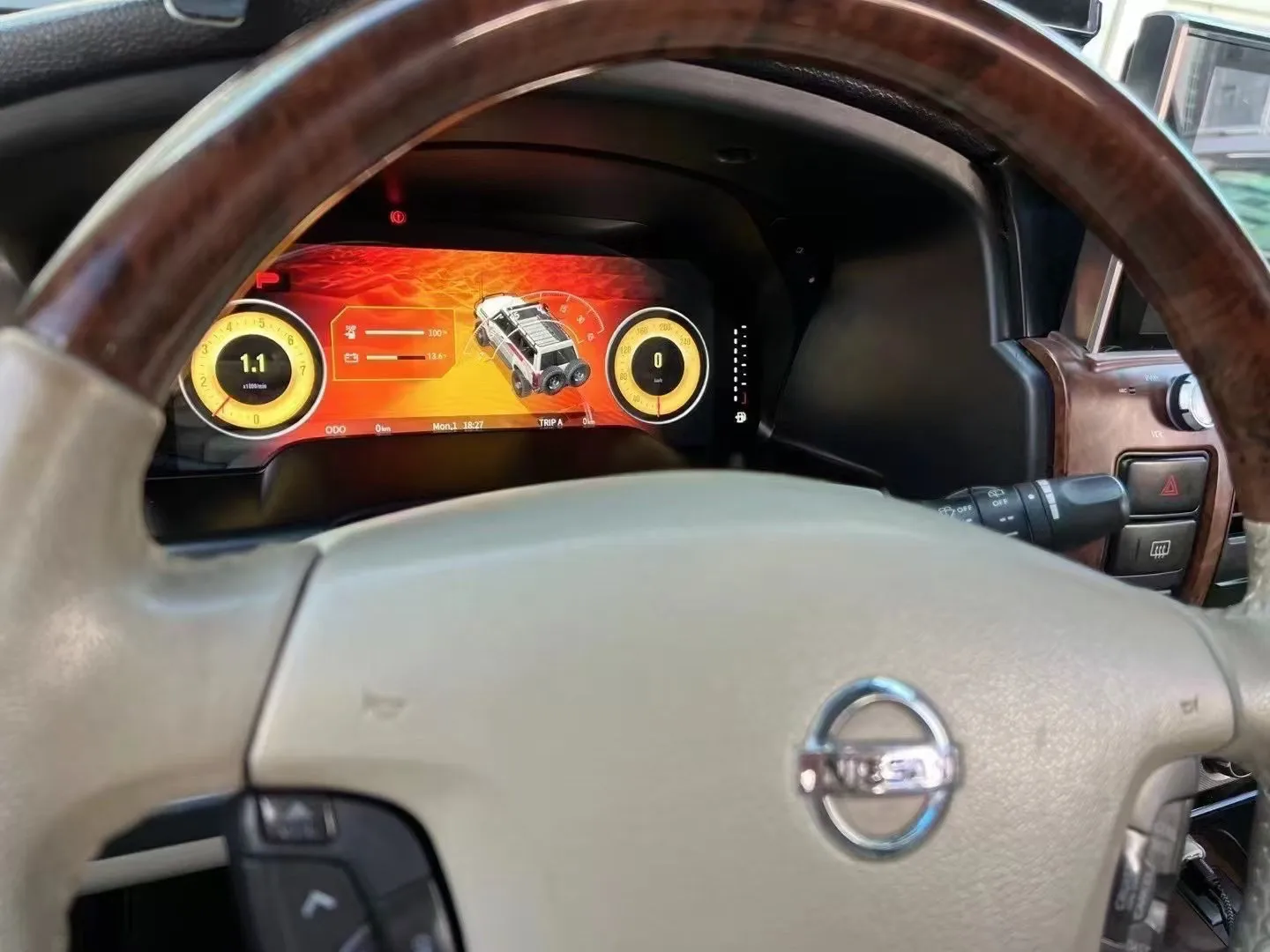 Smart Car LCD Digital Cluster For Nissan Patrol Y61 2005- 2024 Dashboard Virtual Cockpit Instrument Auto Speed Meter Ai Screen