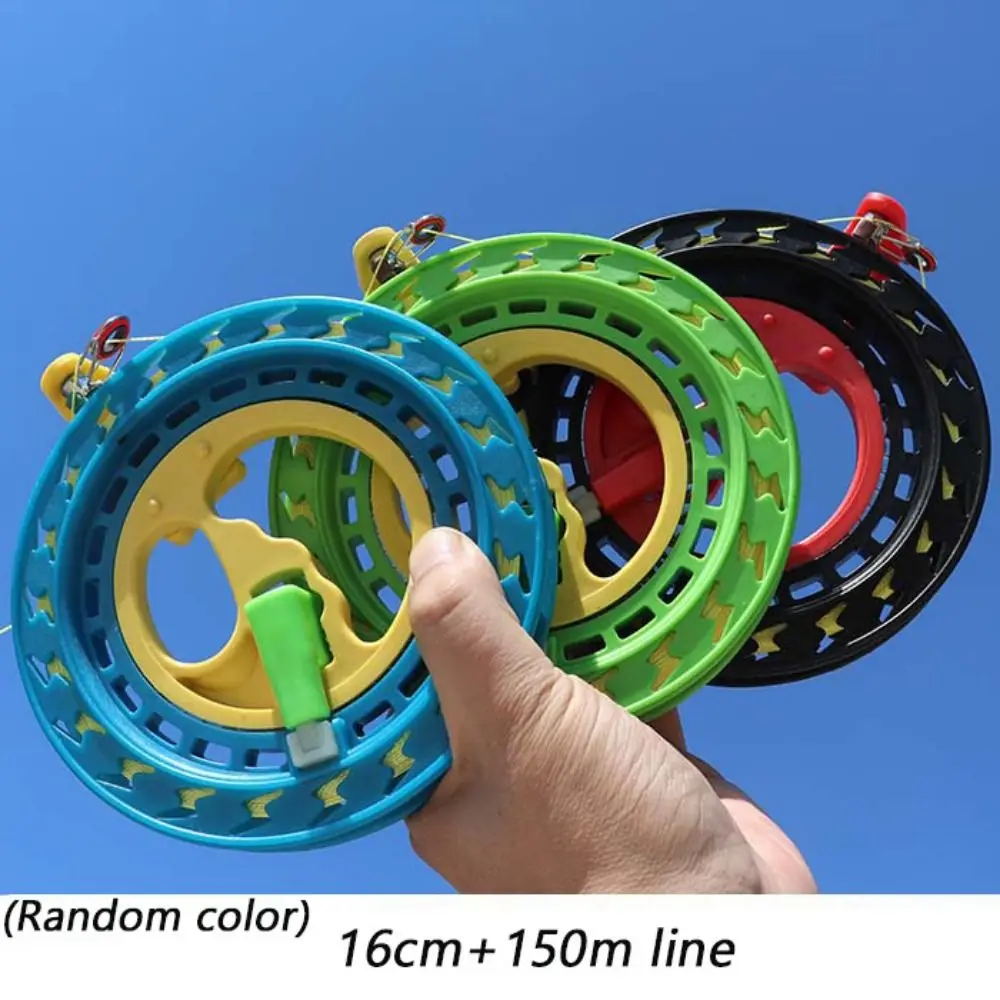 16 cm/18 cm Strumento di volo Bobina di aquilone Maniglia di volo in plastica Strumenti Strumento di volo Avvolgitore Strumento di mosca Durevole Maniglia per aquiloni Ruota per esterni