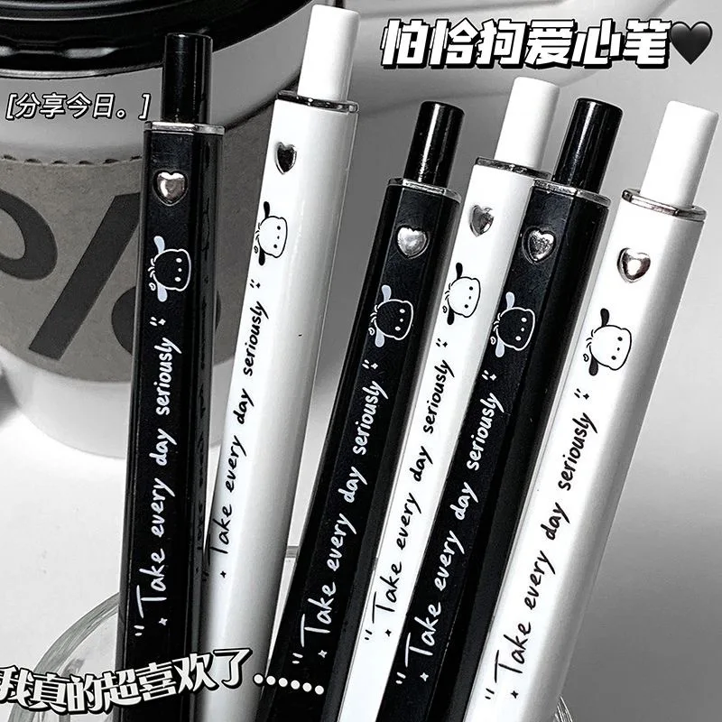 Sanrio Pochacco Neutral Pen Hello Kitty Kawaii Cute Kuromi Cartoon Student School Supplies Examination Stationery Gifts Gifts