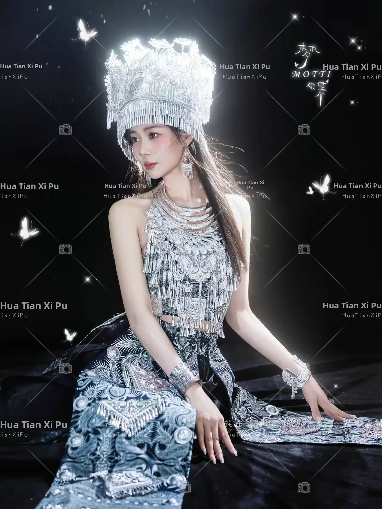 

New Ethnic Style Xishuangbanna Miao Girl Phoenix Ancient City Tour Photography Clothing Summer 2023 Trendy Women's Wear