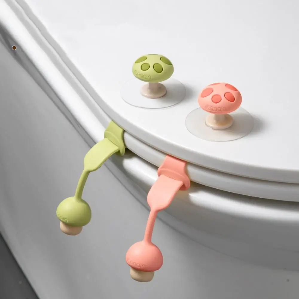 Bathroom Mushroom Shaped Avoid Touching Toilet Accessories Lifting Device Toilet Seat Handle Lid Lifter Toilet Lid Handle