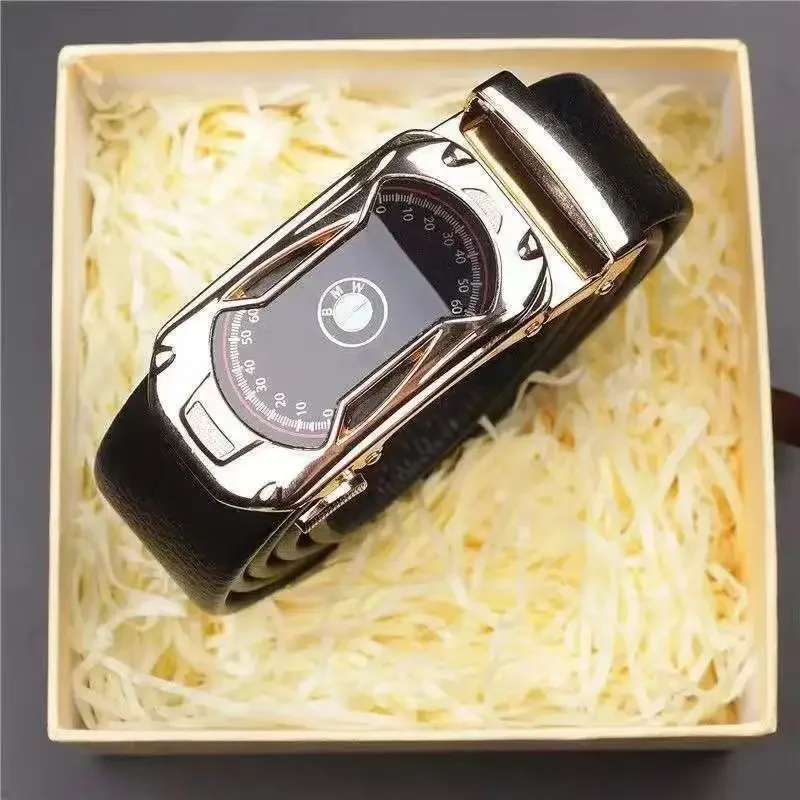 حزام سيارة BMW الفاخر للرجال من جلد البولي يوريثان بإبزيم دبوس BMW عالي الجودة من العلامة التجارية الشهيرة حزام الخصر للجينز مقاس كبير