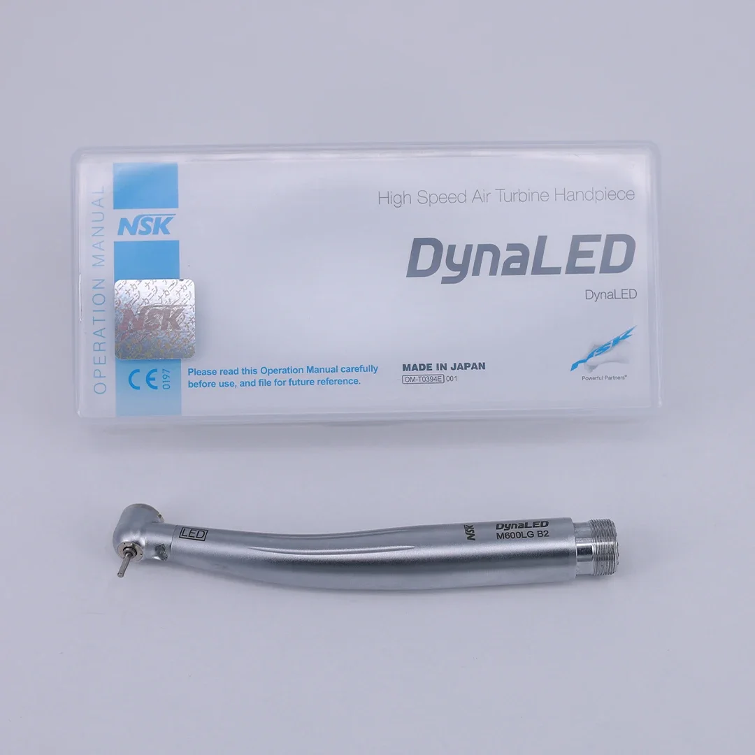 DynaLED M600LG Handpiece with LED Light M4 Push Button High Speed Handpiece Air Turbine 2/4 Hole Dentist Tool