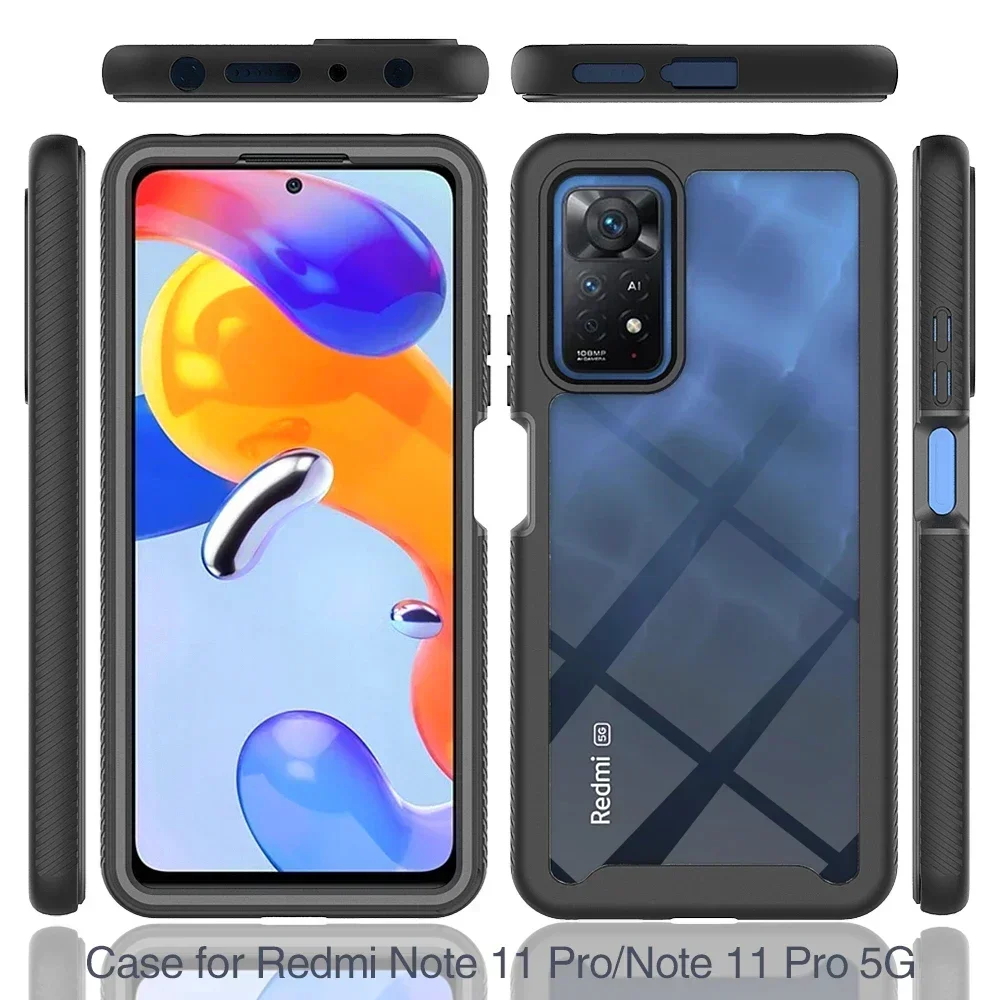 Dla Redmi Note 11 Pro Plus odporna na wstrząsy folia 360 ochrony kryształowego tylnego panelu Xiaomi Redmi Note 12 S 13c 11s 12c 12 s 12r 13 5G — zdjęcie produktu 6