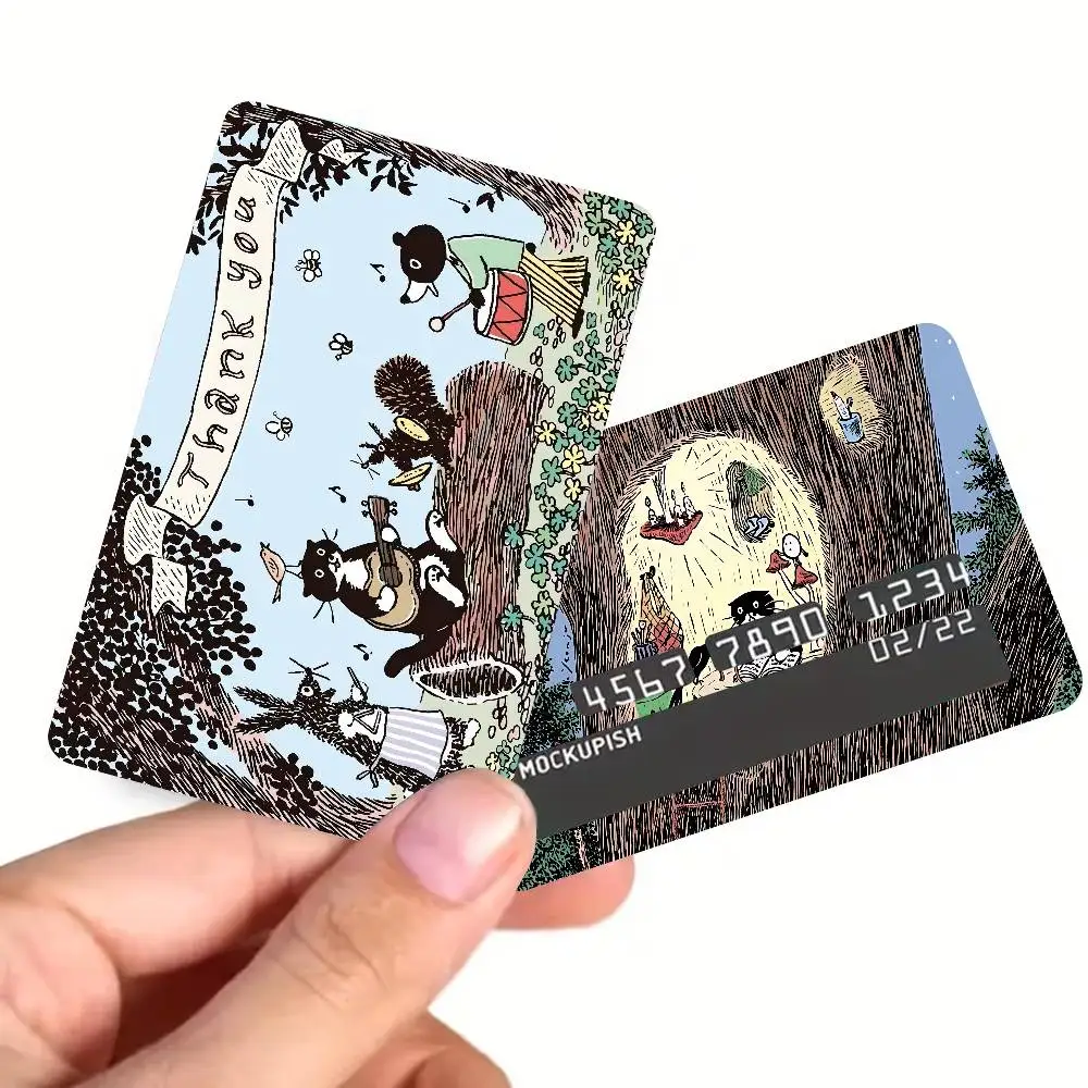 Aesthetic Art Yeonju Choi Anmie Sticker Film Skin Cover for Credit Card Debit Bank Card Front