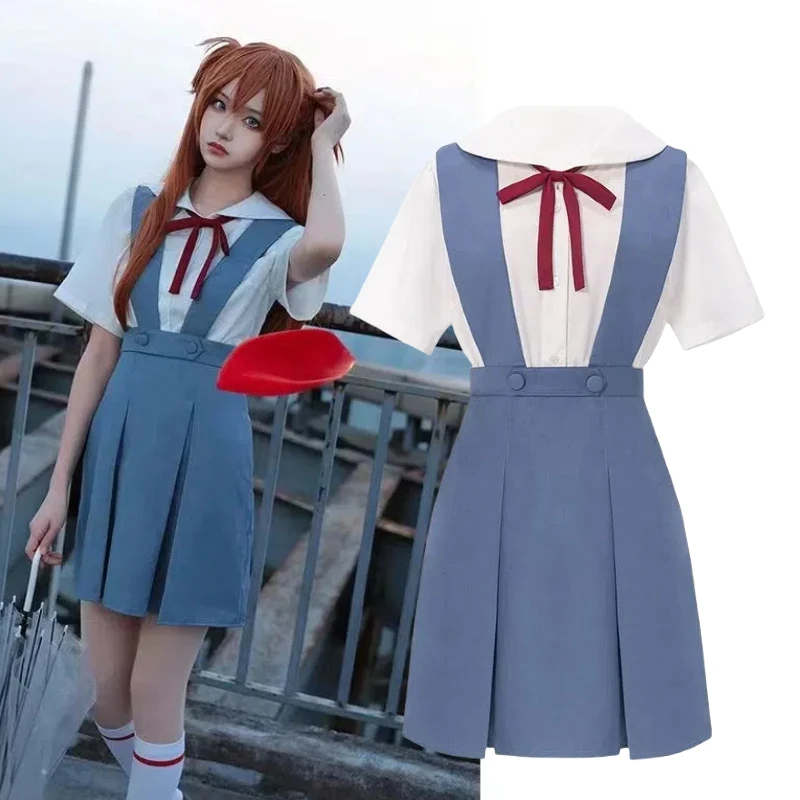 زي تنكري على طراز الأكاديمية، زي مدرسي، فستان أزرق، مجموعة كاملة من الزي للعب الأدوار للنساء والفتيات والحفلات #1