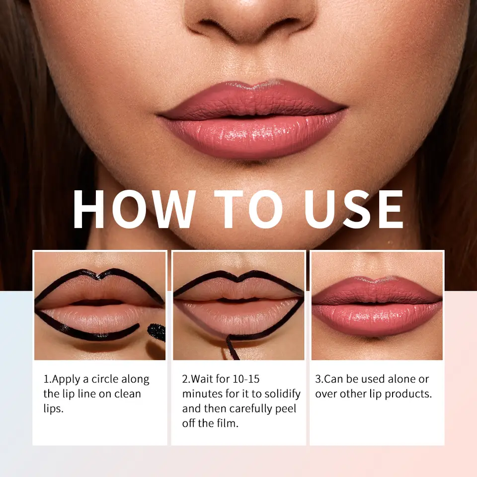Waterproof Lip Liner Peel Off Tattoo Lipgloss Waterproof Long Lasting Matte Lip Tint Brown Contour Tear-off Lips Stain Cosmetic - 5