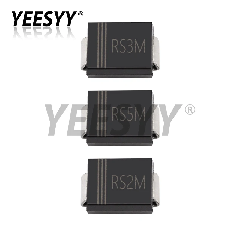 50pcs SMB Fast Recovery Rectifier Diode RS2M RS3M RS5M DO-214AA